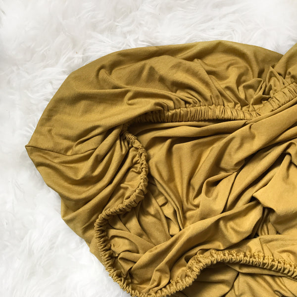 Bamboo Crib Sheet - Gold Palm ***** - Dotboxed