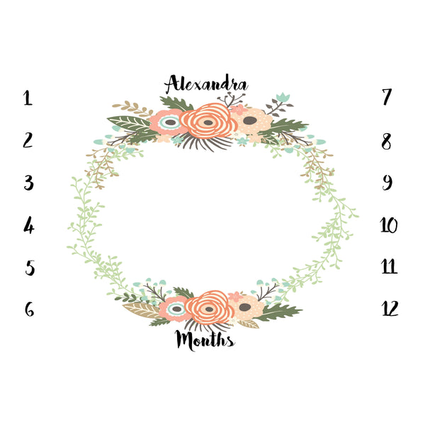ANNIVERSARY BLANKET - FLORAL WREATH 1 - Dotboxed