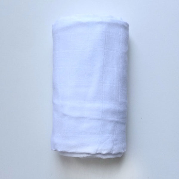MUSLIN SWADDLE BLANKET - CROSS HAND STAMPED - Dotboxed