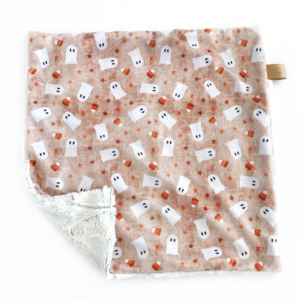 Lovey Blanket -  Ghosts & Candy Corn on Vintage