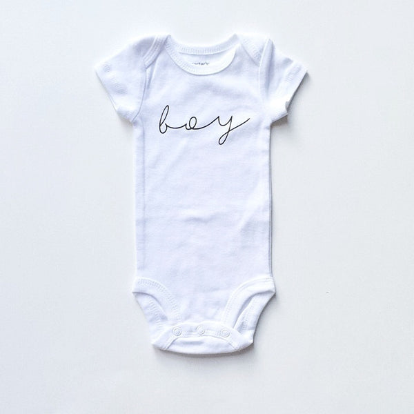 IMPERFECT Boy Gender Reveal  (script font)- BODYSUIT - Dotboxed