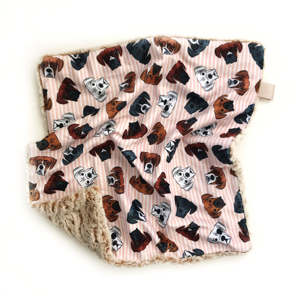 Lovey Blanket - Boxter Stripes Light Pink - Dotboxed