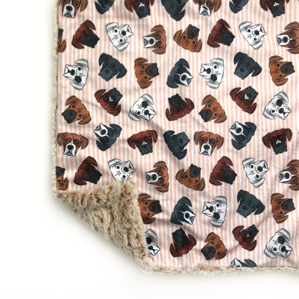 Lovey Blanket - Boxter Stripes Light Pink - Dotboxed