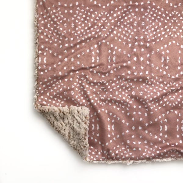 Lovey Blanket - Dark Blush Boho Tile - Dotboxed