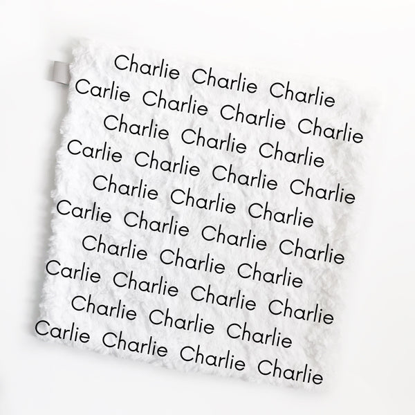 Personalized Name Lovey Blanket - NAME REPEAT - Dotboxed
